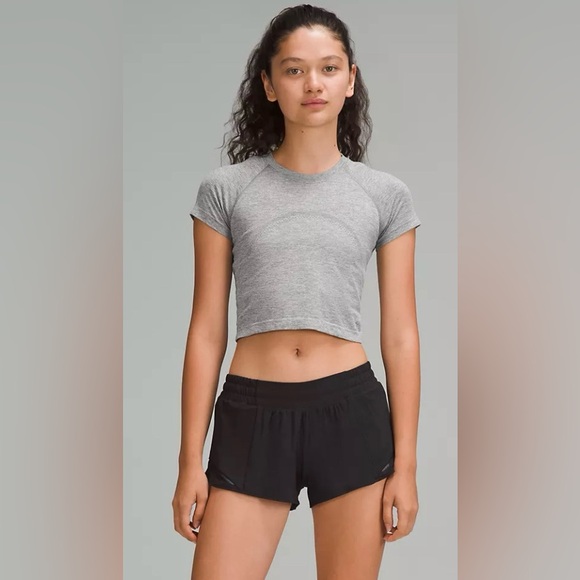 Lululemon Athletica Gray Crop Top - Picture 1 of 5